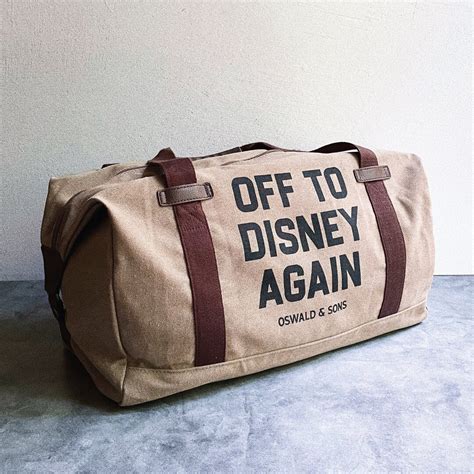 off to disney again bag.